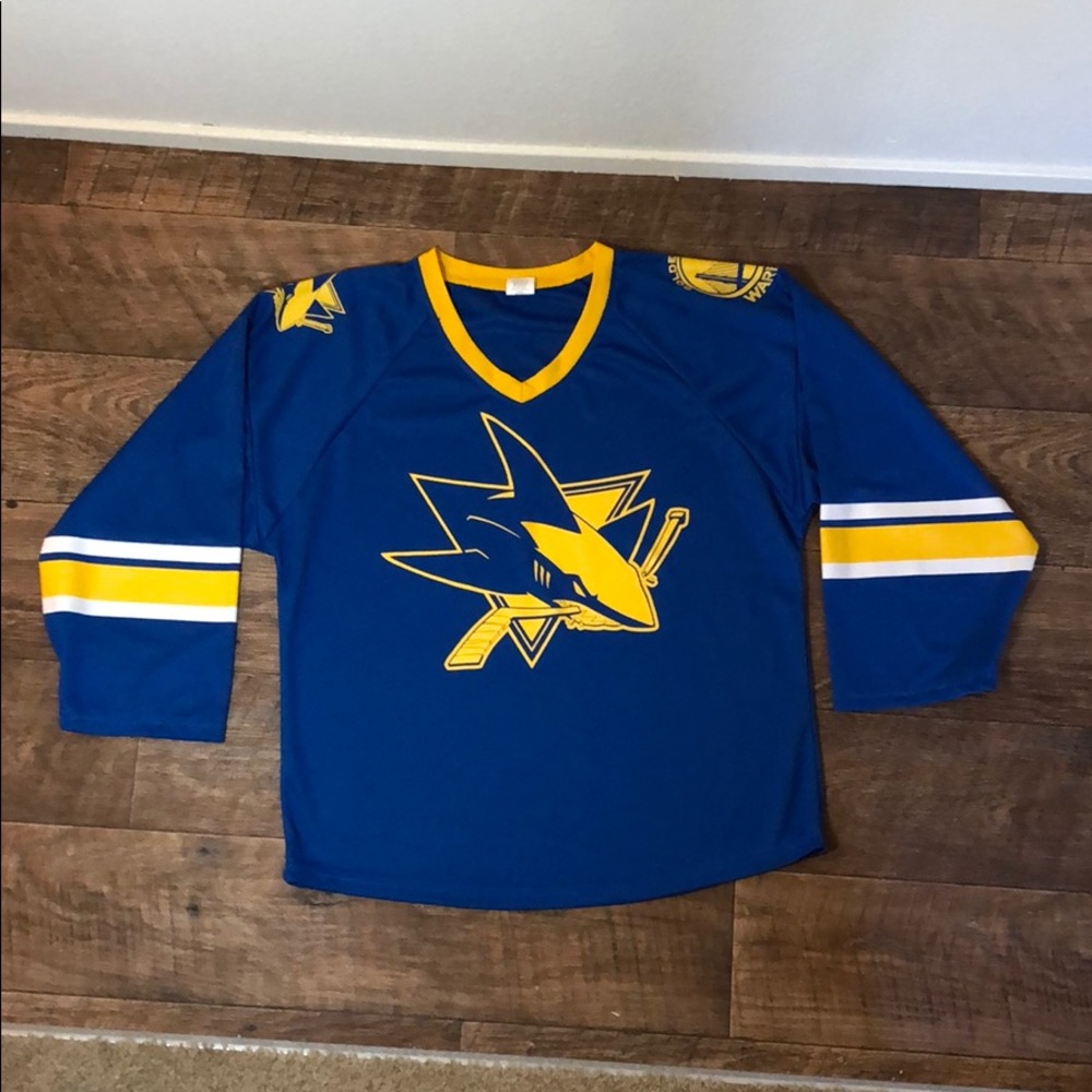 San Jose Sharks and GS Warriors Mashup Jersey